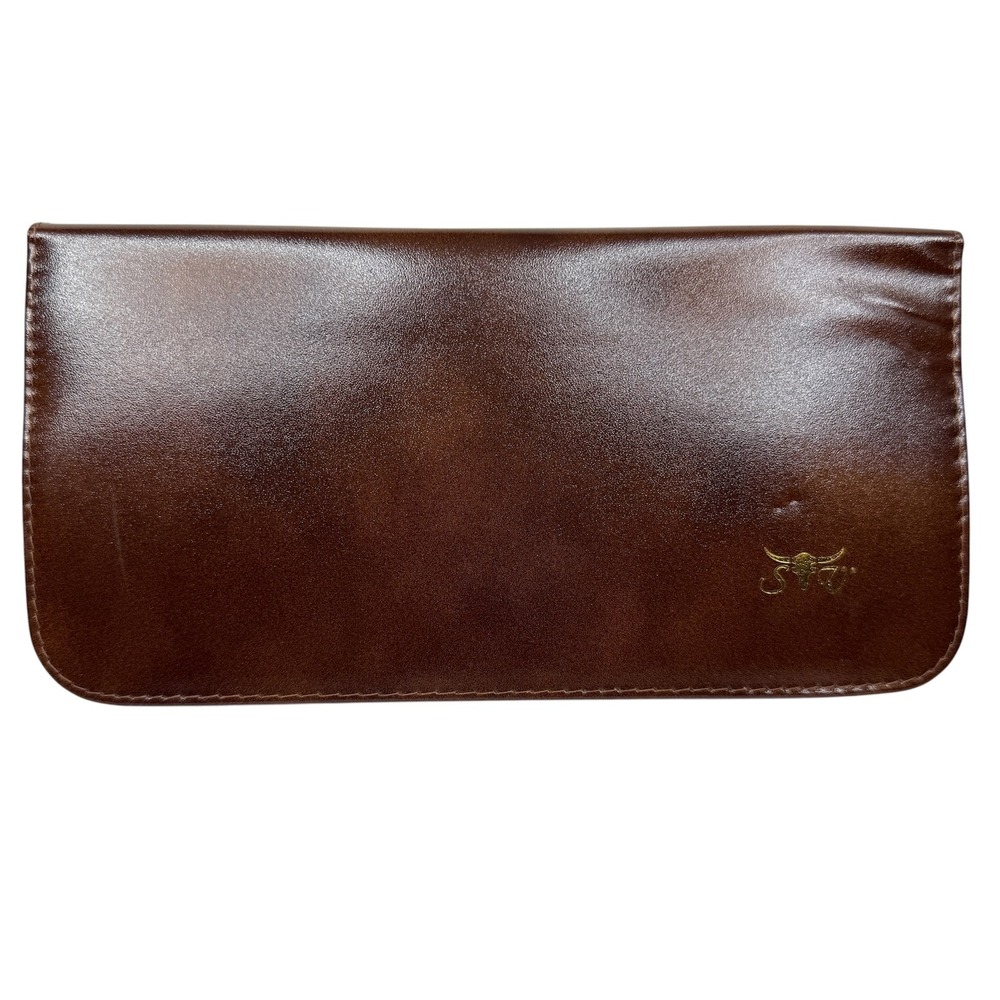Sergio Valente Vintage Men's Travel Grooming Toiletry Kit Bonded Leather Western